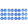Набор шаров 6 шт, 6см, пластик, синий с декором, 4 дизайна, коробка ПВХ, Сноу Бум  373-204